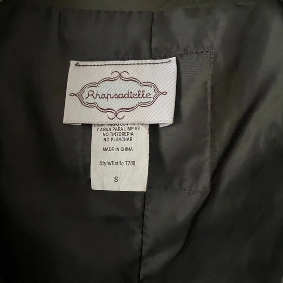 Rhapsodielle - grey leather jacket - size S - Picture 4 of 5